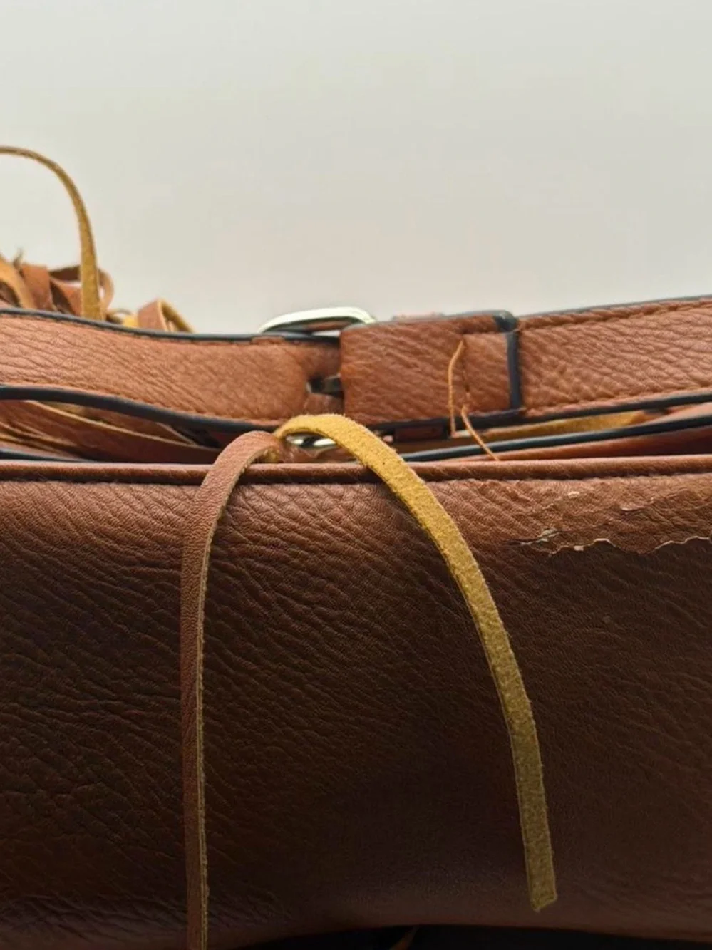Michael Kors Tan Leather Tassel Crossbody Bag